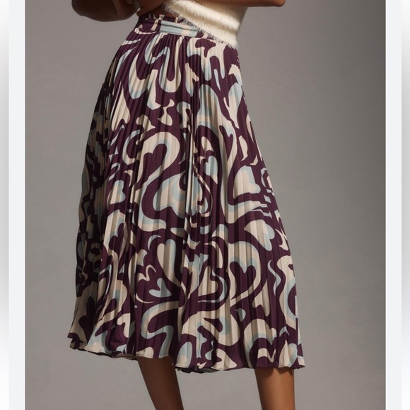 Anthropologie the Valerie Pleated Midi Skirt - Picture 1 of 3